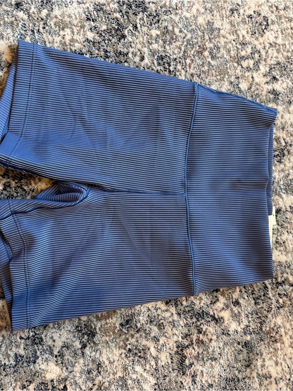 aerie Ribbed Navy High-Waist Bike Shorts